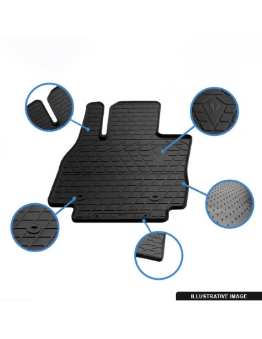 STINGRAY Floor rubber mats Mercedes-Benz Citan I (W415) (2012-2021) 
