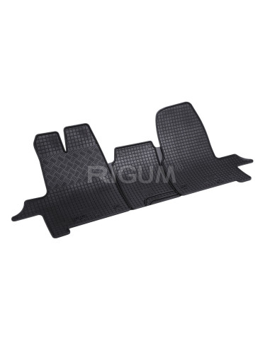RIGUM Floor rubber mats (3 seats) (1+2) Ford Transit Custom I (2012-...) 
