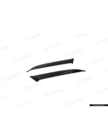 Wind deflectors chrome (third part) Nissan X-Trail II (T31) (2007-2015)