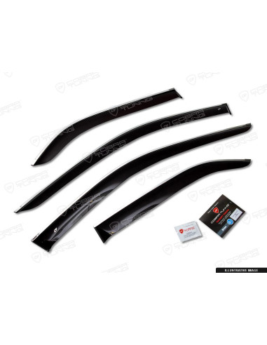 1PLUSS-CT Wind deflectors chrome (hatchback) Skoda Scala I (2019-...) 