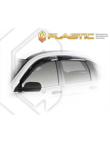 1PLUSS-CP Wind deflectors chrome Honda CR-V III (2006-2009) 