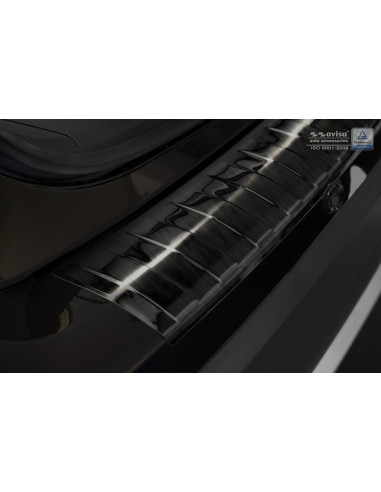 AVISA Rear bumper protector (special version with a cut for parking sensors) Mitsubishi Outlander III (2015-2021) 
