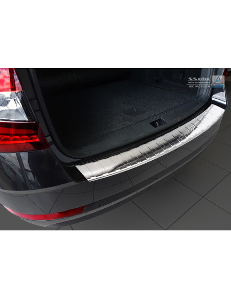 AVISA Защита заднего бампера (универсал) Skoda Octavia III (A7) (2016-2020) 