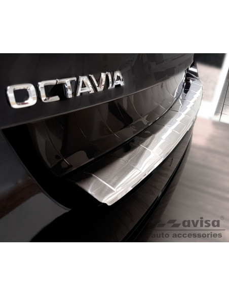 AVISA Защита заднего бампера (универсал) Skoda Octavia IV (A8) (2019-…) 