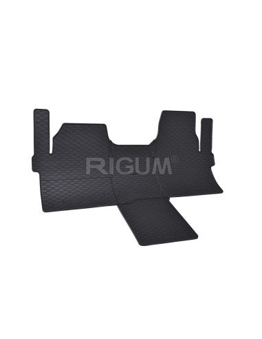 Rubber mats Ford Tourneo Custom 1+1 (2024-...) + tunnel